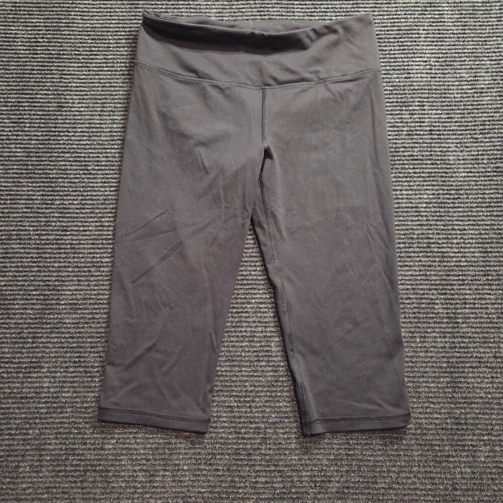 Victoria's Secret Pink Black Knockout Crop Leggings Capri Pants Size M
